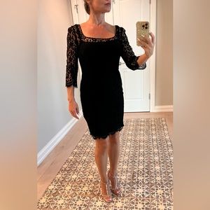 Dolce&Gabbana black lace elegant dress, size 42